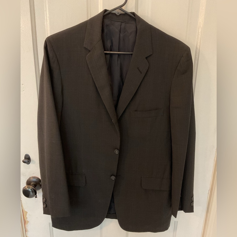 Vintage Light Plaid Black Blazer with Notch Lapel and Professional Tailoring